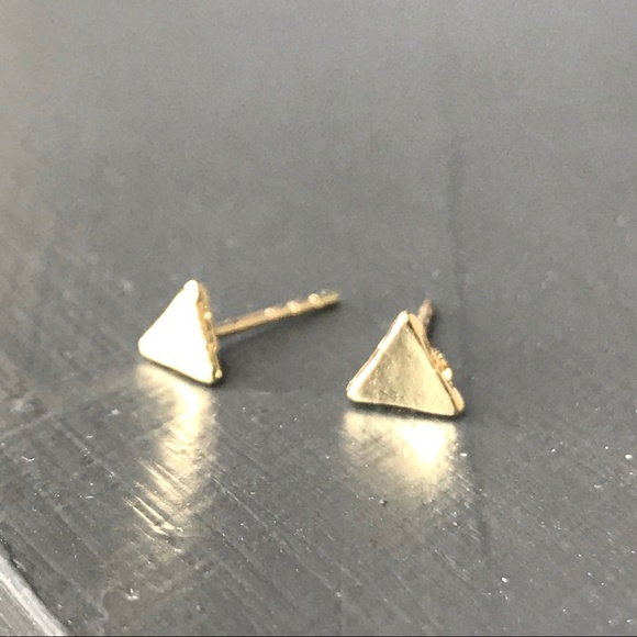 CR Jewelry - Gold Triangle Mini Studs